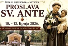 Raspored proslave sv. Ante na Dubravici 2026.